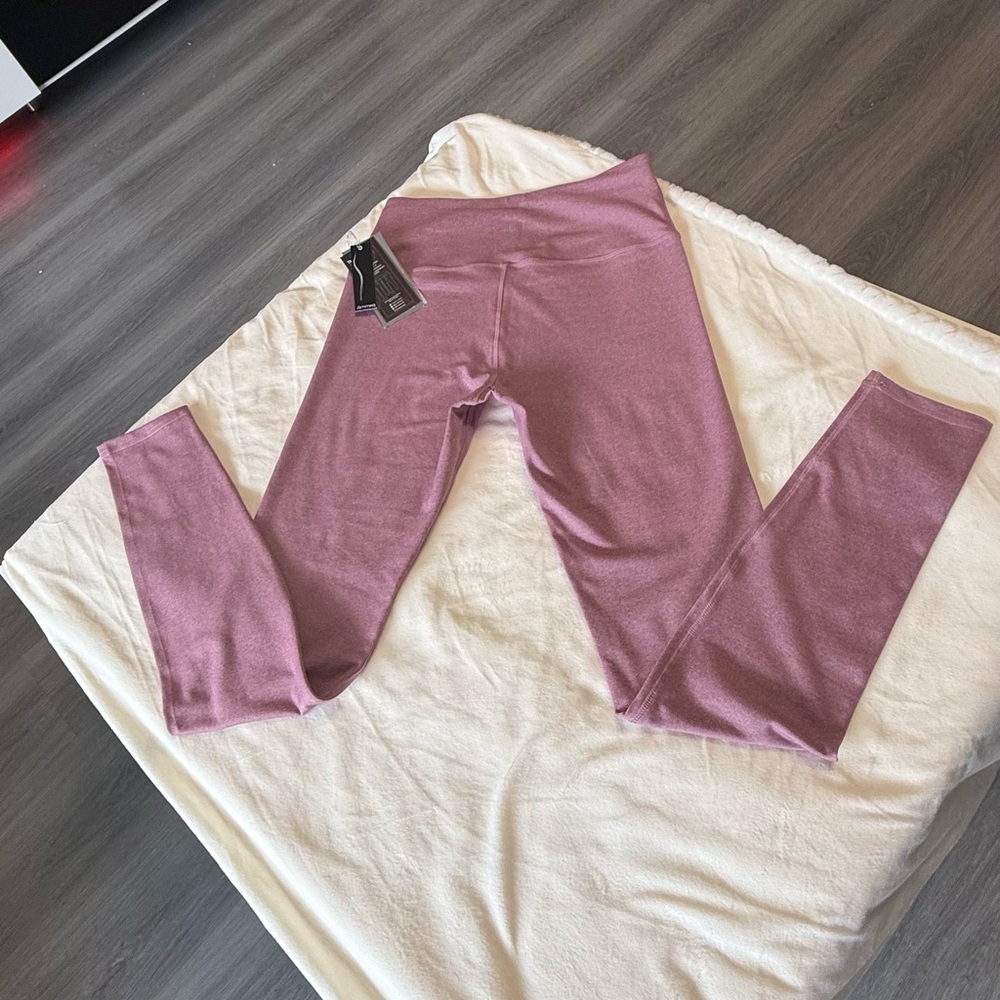 New Kyodan Yoga High-Rise Slimming Leggings in Heathered Mauve - Picture 4 of 10